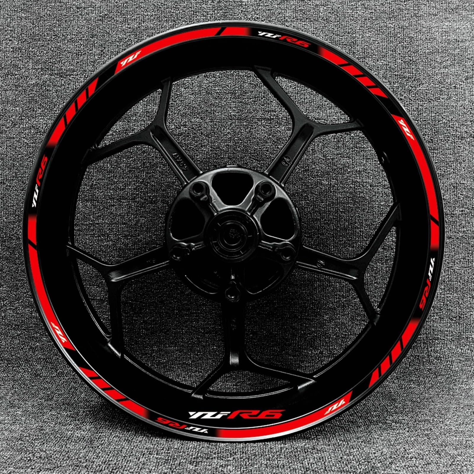 Motorcycle Racing Equipment Accessories Wheel Tire Rim Adhesive Reflective Decal Sticker for Yamaha YZF R6 Decorative(Color24)