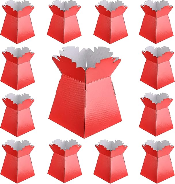 Diamante Crafts Red - Living Vases Florist Bouquet Sweet Box - Choose Quantity (Red x 10)