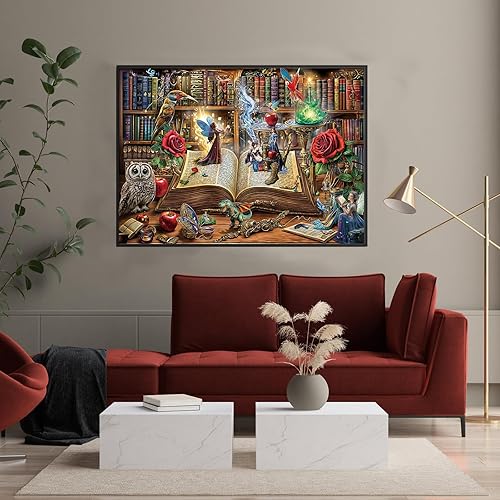 Miniatura 6 de Rompecabezas de libro mágico, rompecabezas de 1000 piezas para adultos, juego de rompecabezas familiares, divertido relajante desafiante,