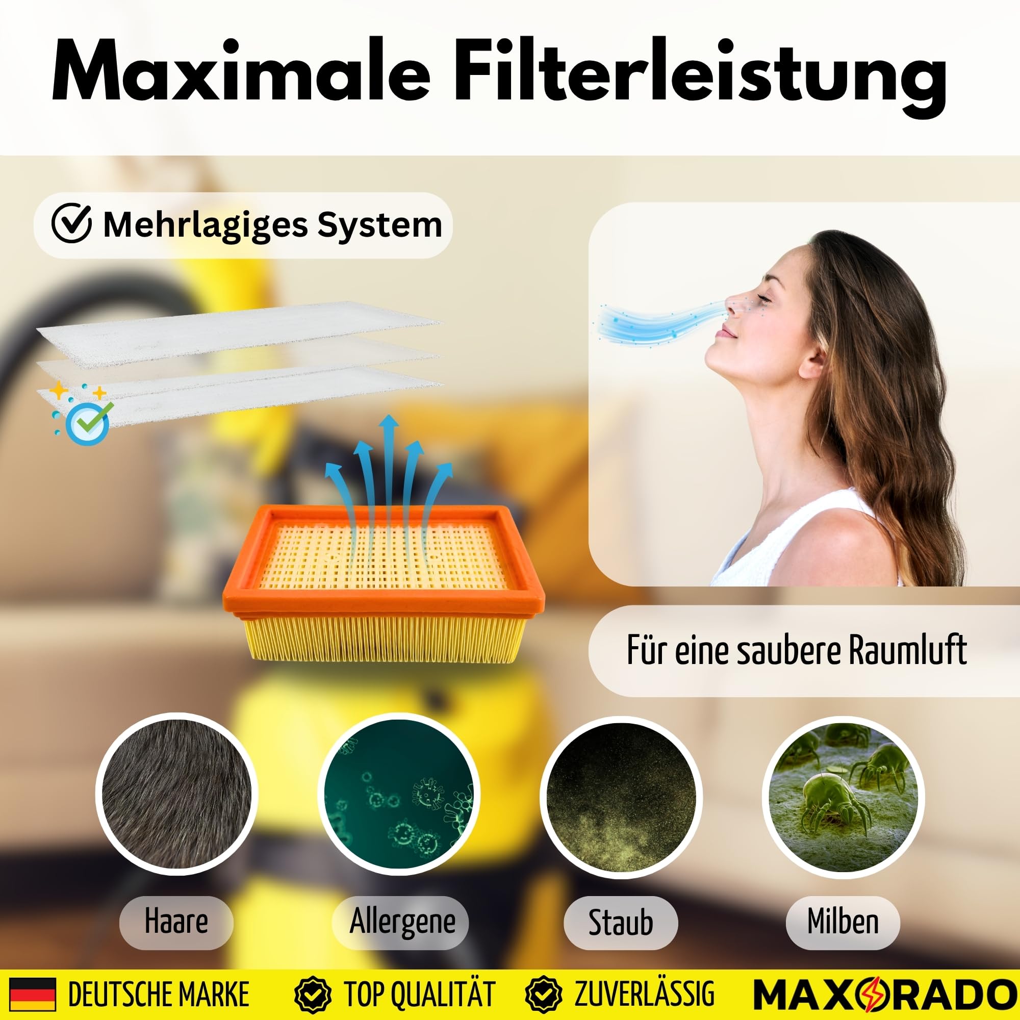 Lot de 20 sacs d'aspirateur + 2 filtres pour Kärcher KFI 487 MV4 MV5 MV6 WD4 WD5 WD6 KWD6 KWD5 KNT4 2.863-006.0