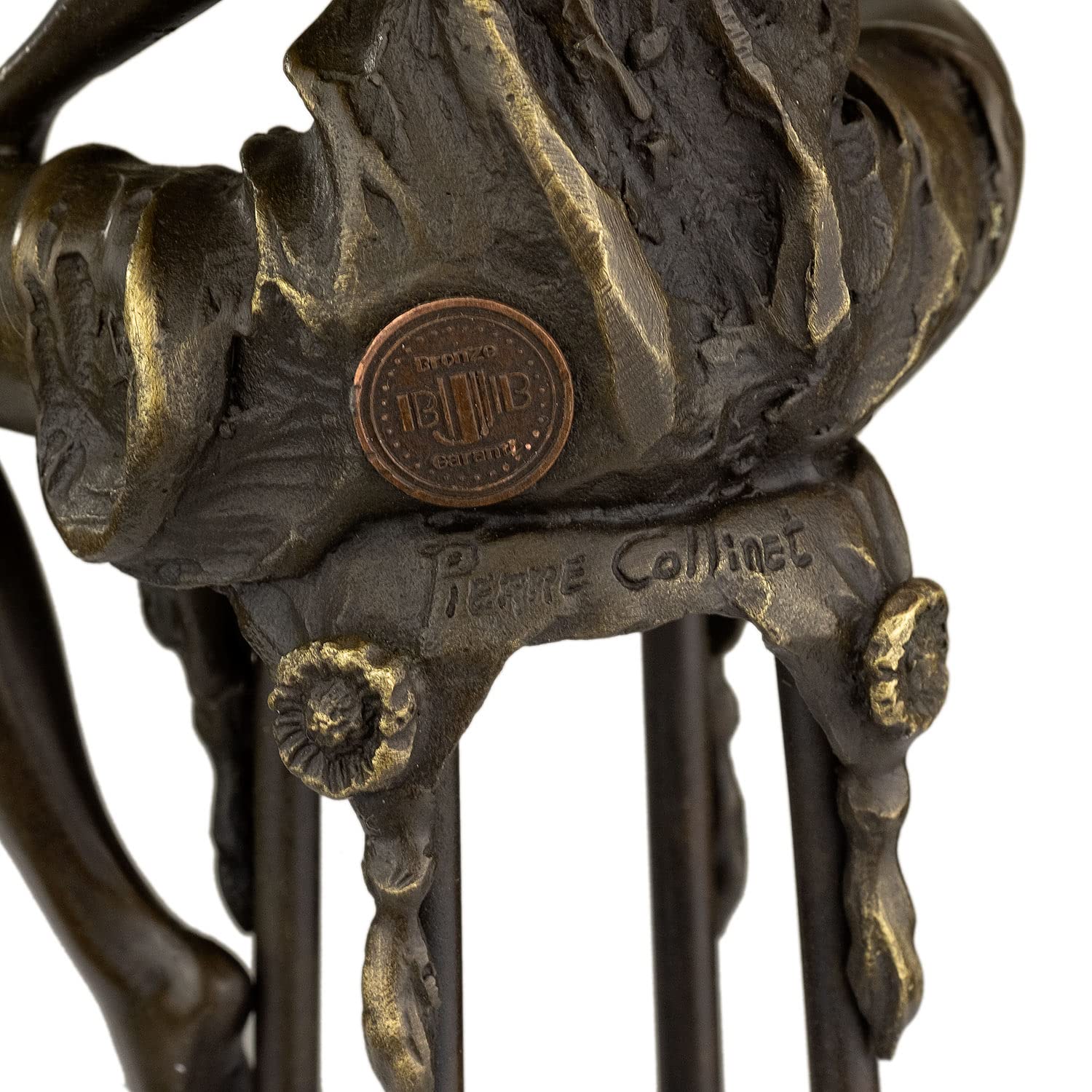 Moritz Bronze Frau auf Barhocker Knie angezogen 25,5 cm Akt Skulptur Deko | Massive Handarbeit, sitzende Dame mit Hochsteckfrisur und angewinkeltem Bein, Frauenfigur, Wohndeko und Geschenk