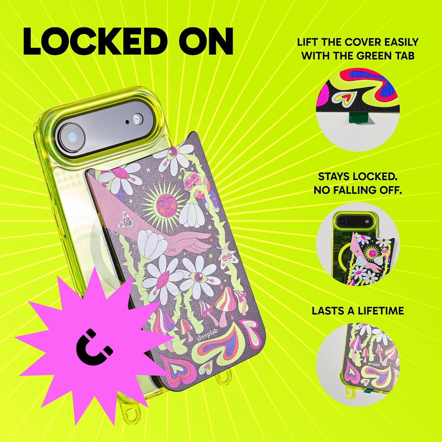 SteepLab Freehand Case + Canvas Cover Bundle for iPhone 17 Air - Lanyard-Ready Clear Case with Interchangeable Magnetic Back Plate (Playground & Growth)