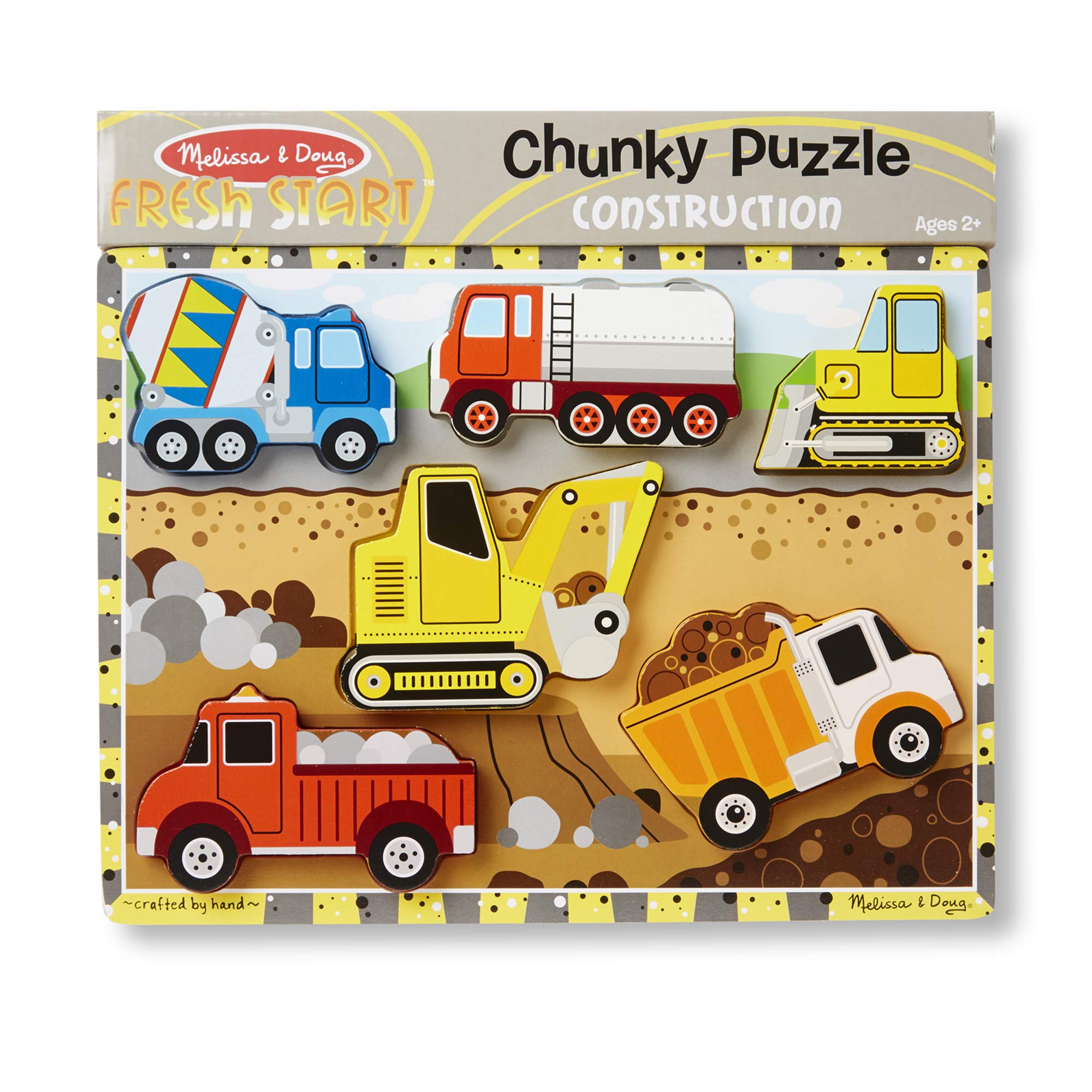 MELISSA & DOUG Construction Chunky Puzzle, 1 EA - Image 2