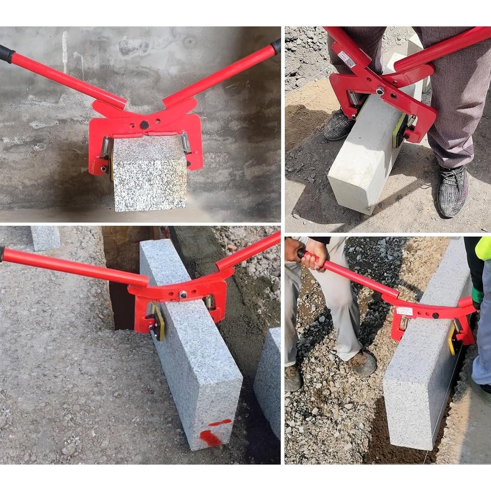 Morsetti di sollevamento, resistenti, regolabili, antiscivolo, per sollevamento verticale e trasporto, design a doppio braccio di supporto per cantieri edili