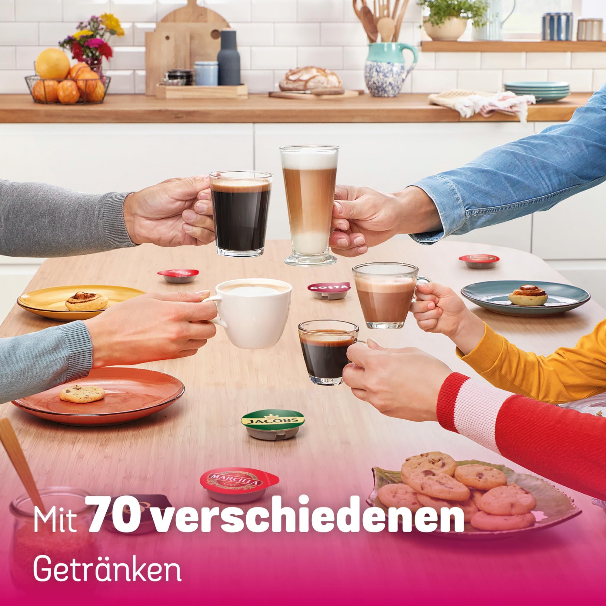 Bosch Tassimo Kapselmaschine TAS102E, 1400 W, über 70 Getränke, schwarz