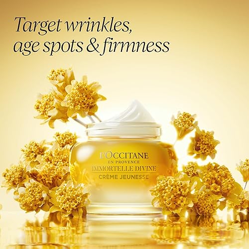 Miniatura 2 de LOccitane Crema hidratante facial Immortelle Divine antienvejecimiento para un brillo juvenil y radiante 17 onzas