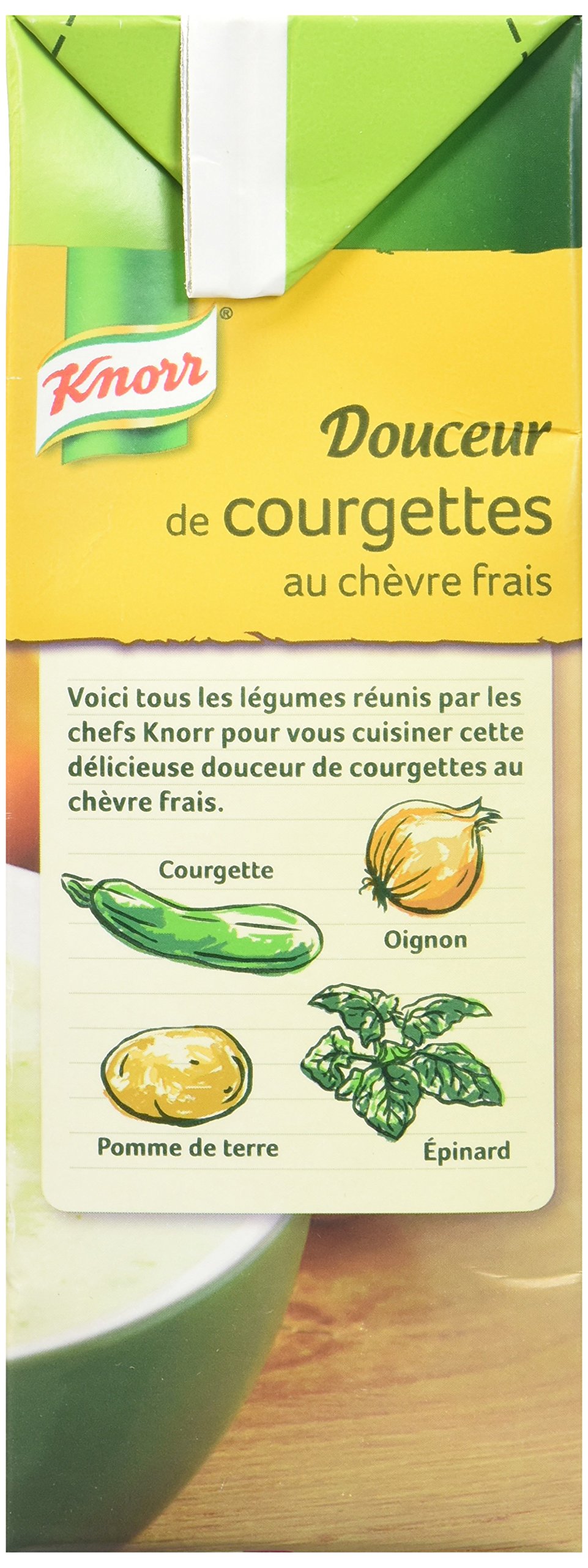 Knorr Soupe Douceur de Courgettes au Chèvre Frais 1 L - Lot de 4