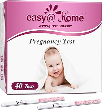 Easy@Home Pregnancy Test Strips 40 Bulk Pregnancy Strips, Early Detection hCG Test Kit - Pruebas de Embarazo, Powered by Premom APP | 40 Pack