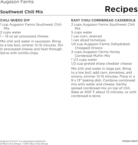 Miniatura 4 de Augason Farms Southwest Chili Mix Peso neto. 3 libras 10 oz (1.65 kg) y suero de leche (sin levadura) Mezcla de galletas 2 libras 15 oz No. 10 lata,