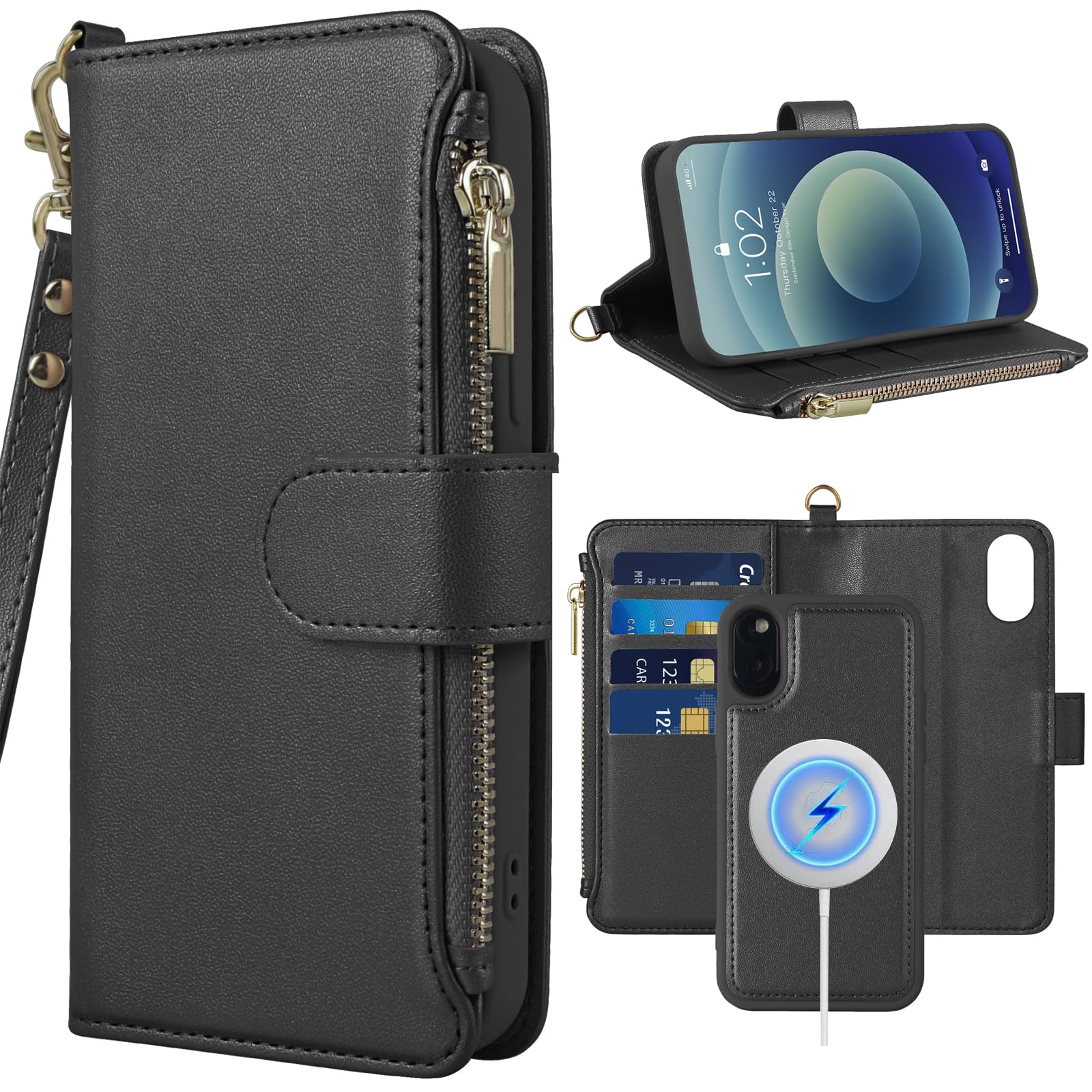 Amazon.co.jp: 磁石2in1分離式【iPhone 16 ケース 手帳型】 アイフォン