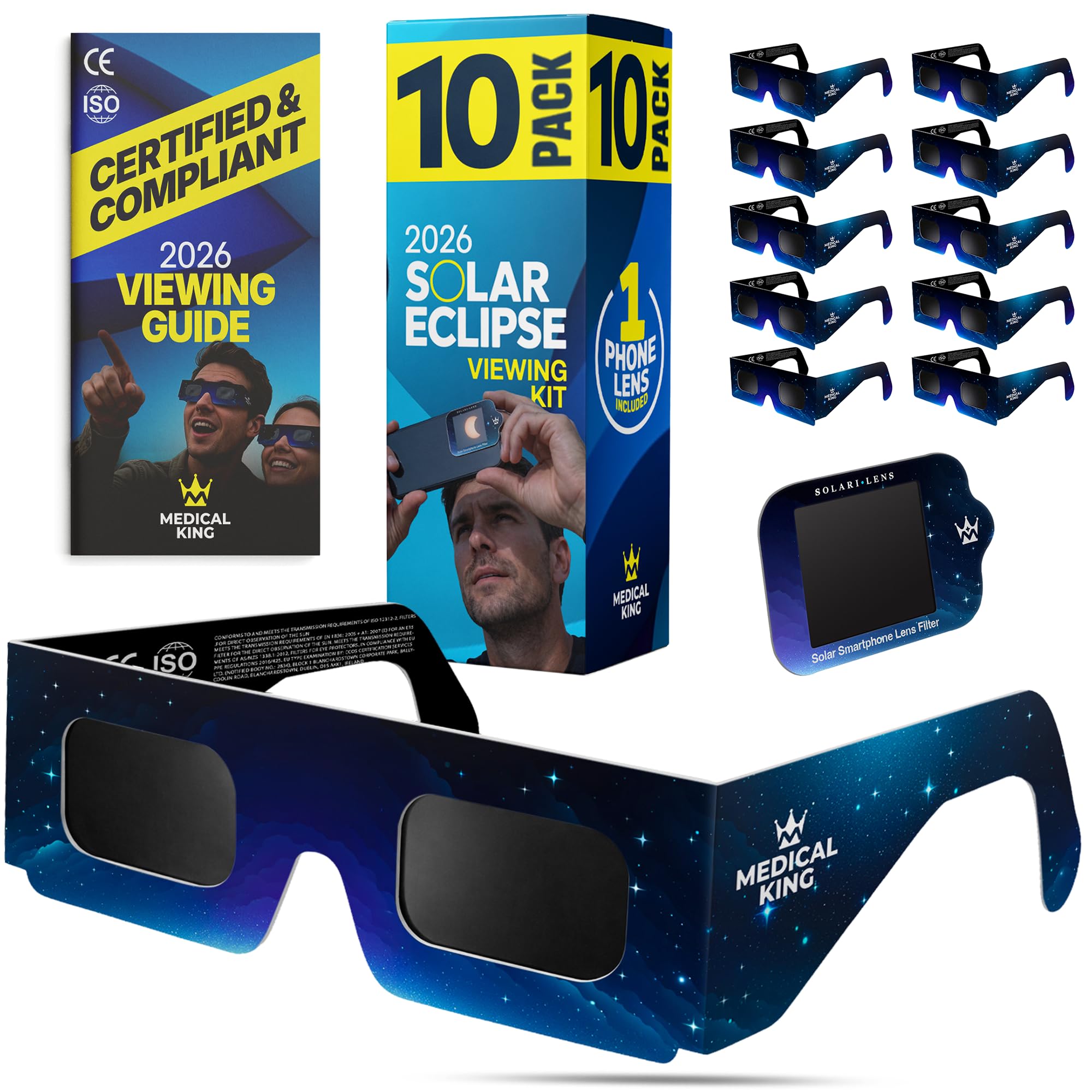 Amazon.com: Medical king Solar Eclipse Glasses 12 pk – ISO 12312-2