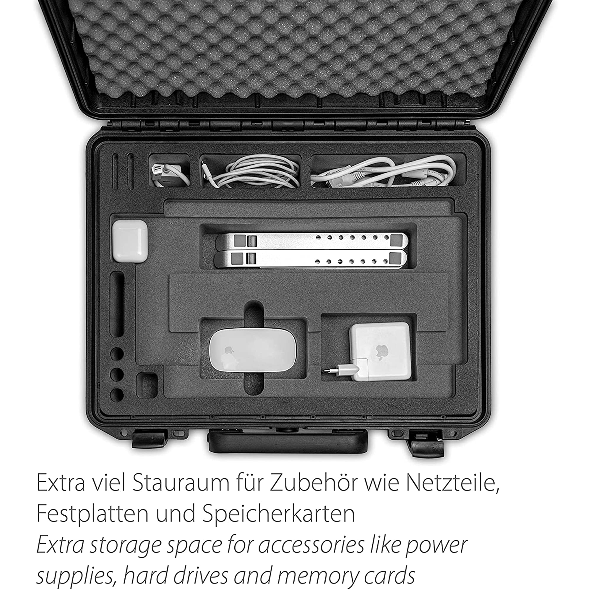Walindamedia Mallette de Transport Professionnelle pour Apple MacBook Pro 13-16" Fabriqué en Allemagne