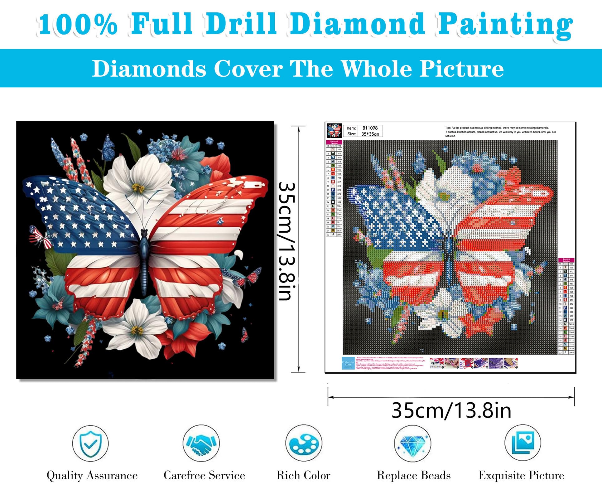 4-Pack Faith Hope Love Diamond Painting Kits - Full Drill 5D Gem Art, 14x14 Inch - View #4