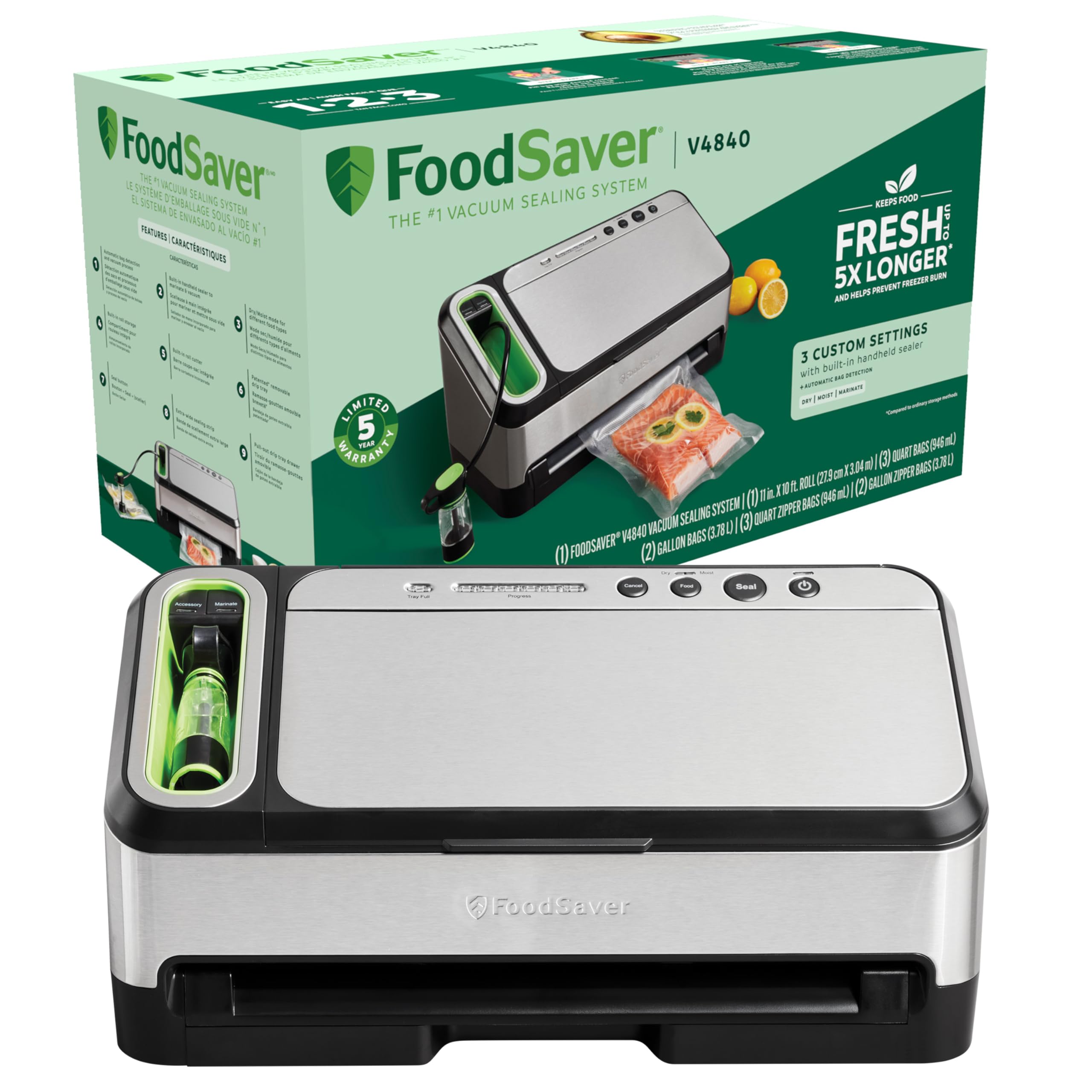 Amazon.co.jp: FoodSaver V4840 真空シーリングマシン 4800シリーズ 2 