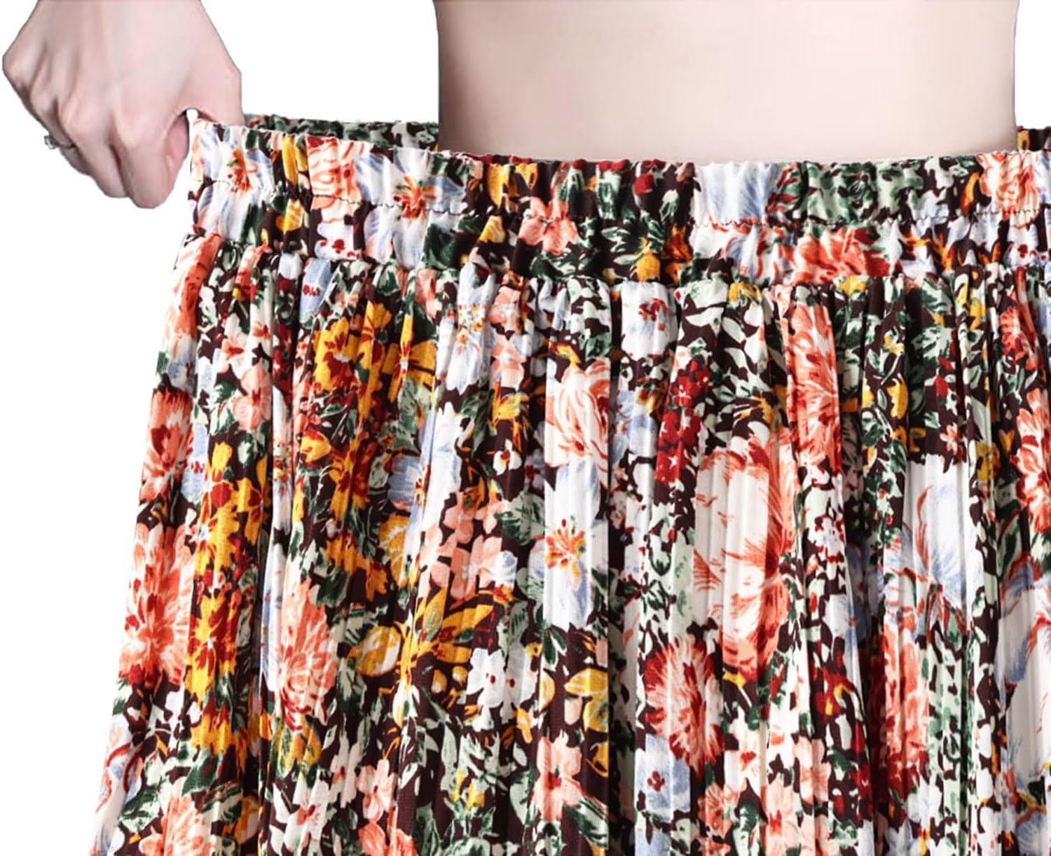 Gonna da donna con stampa leopardata lunga lunga elasticizzata in vita pieghettata una linea gonne Boho da donna