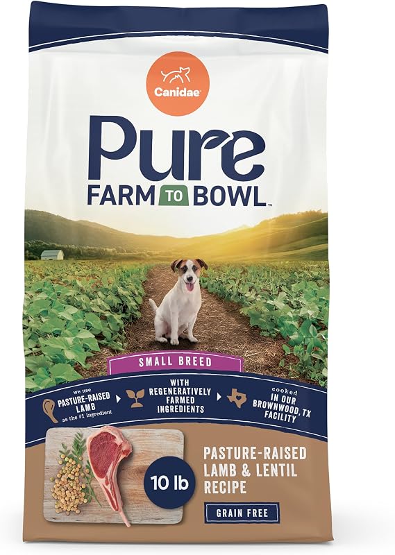 Ração Úmida para Cães CANIDAE Pure Farm to Bowl com Cordeiro e Lentilhas 4,54 kg
