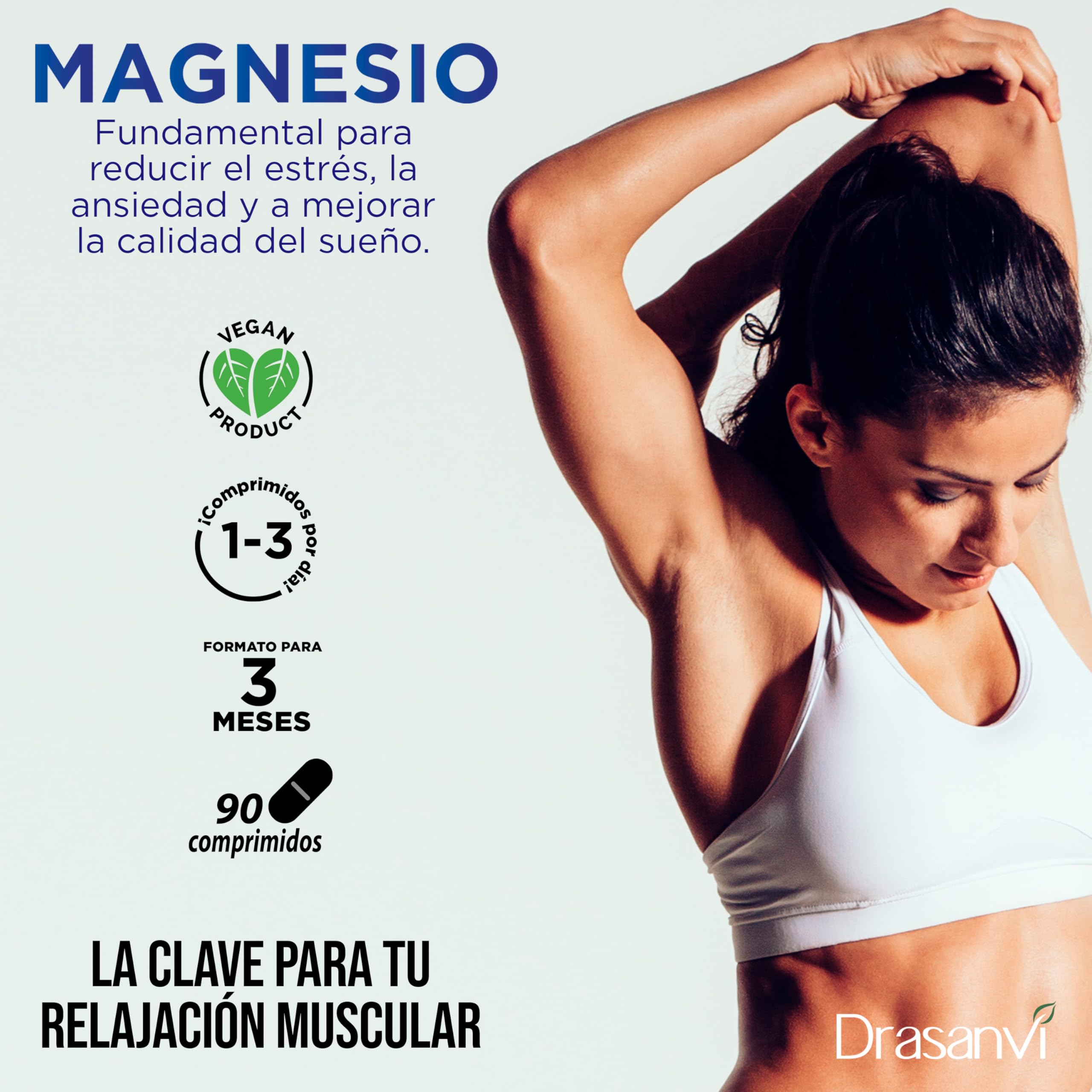 CITRATO DE MAGNESIO DRASANVI 90 comprimidos VEGANO SIN GLUTEN