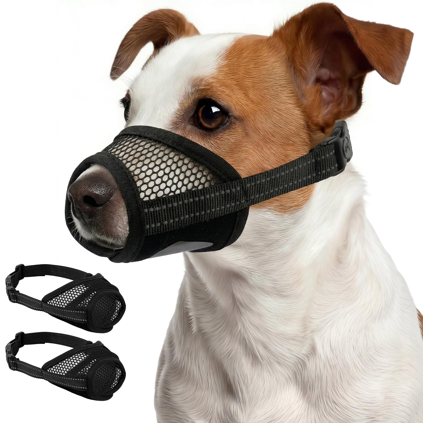 2 Pack Dog Muzzle, Soft Mesh Muzzles for Dogs Anti Biting Barking