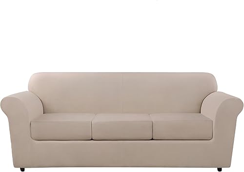 SureFit Home Décor SF44050 Ultimate Funda de sofá de cuero elástico ajuste de forma poliésterelastano lavable a máquina cuatro piezas color de silla