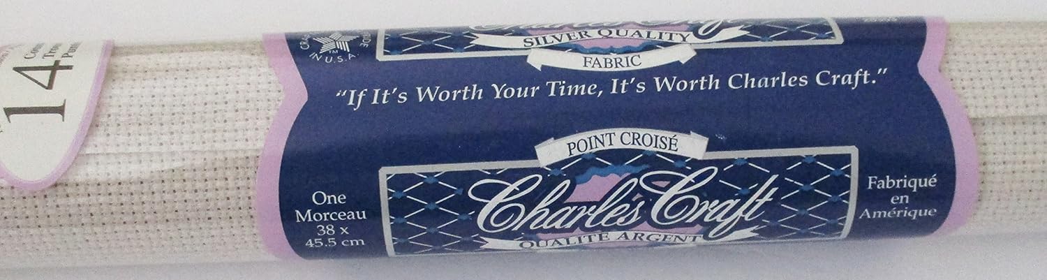 14 count Aida Cross Stitch Material ... 15" x 18" ... Platinum