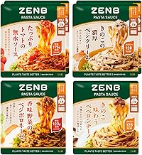ZENB Zenbu Pasta Sauce, Bulk Purchase, Set of 4 Types, 6 Servings (Sugar Off, Gluten-Free, Sugar Control, Easy Range Control, Plant Based, Flour-free, Cookable)