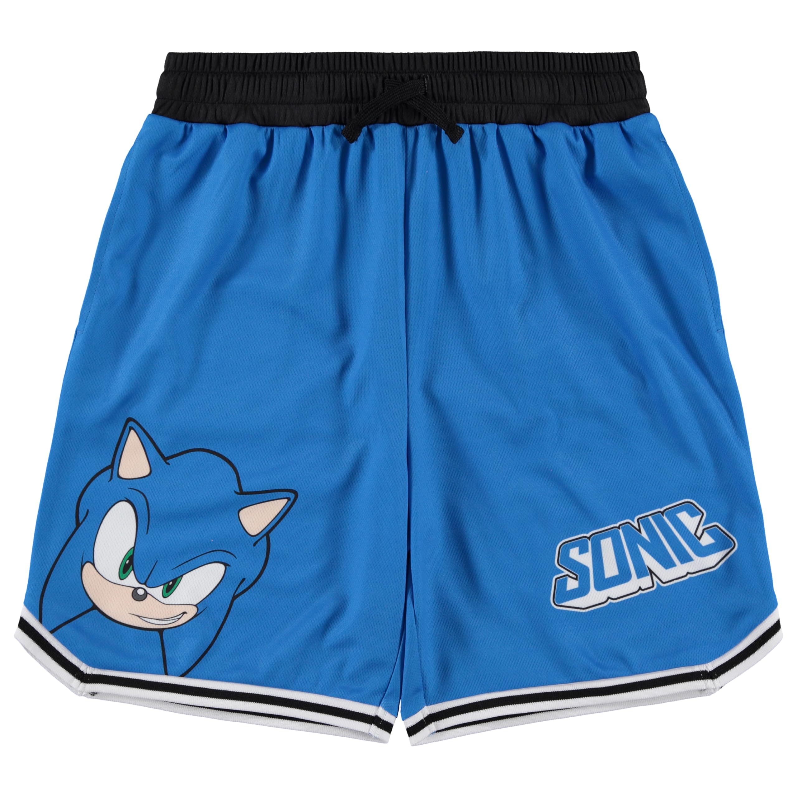 Sonic The Hedgehog - Set di abbigliamento da basket con maglietta e pantaloncini, taglie da 36 a 52