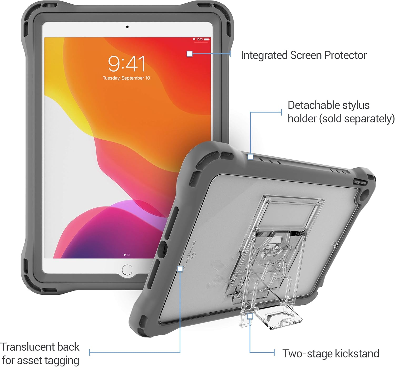 🔥 Flаѕh Sаlе Brenthaven Edge 360 Case Designed for The New Apple iPad 10.2 9th Gen, 8th Gen and 7th Gen (2021) for School and Office Use - Protection with Stand and Screen Shield (Pen Holder Sold Separately)