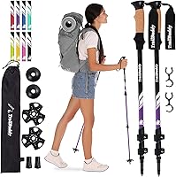 Vista 14 de TrailBuddy Trekking Poles – Lightweight 7075 Aluminum Hiking Poles for Women, Men & Seniors – Collapsible or Foldable Walking Sticks for Travel