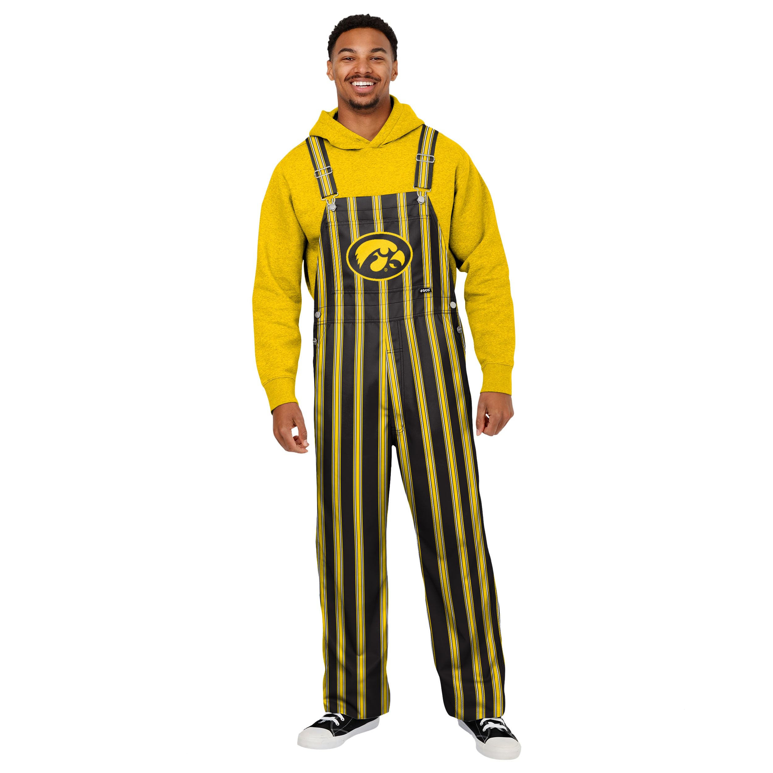 FOCO NCAA mens Ncaa College Team Logo Sideline Spirit Bib Overalls