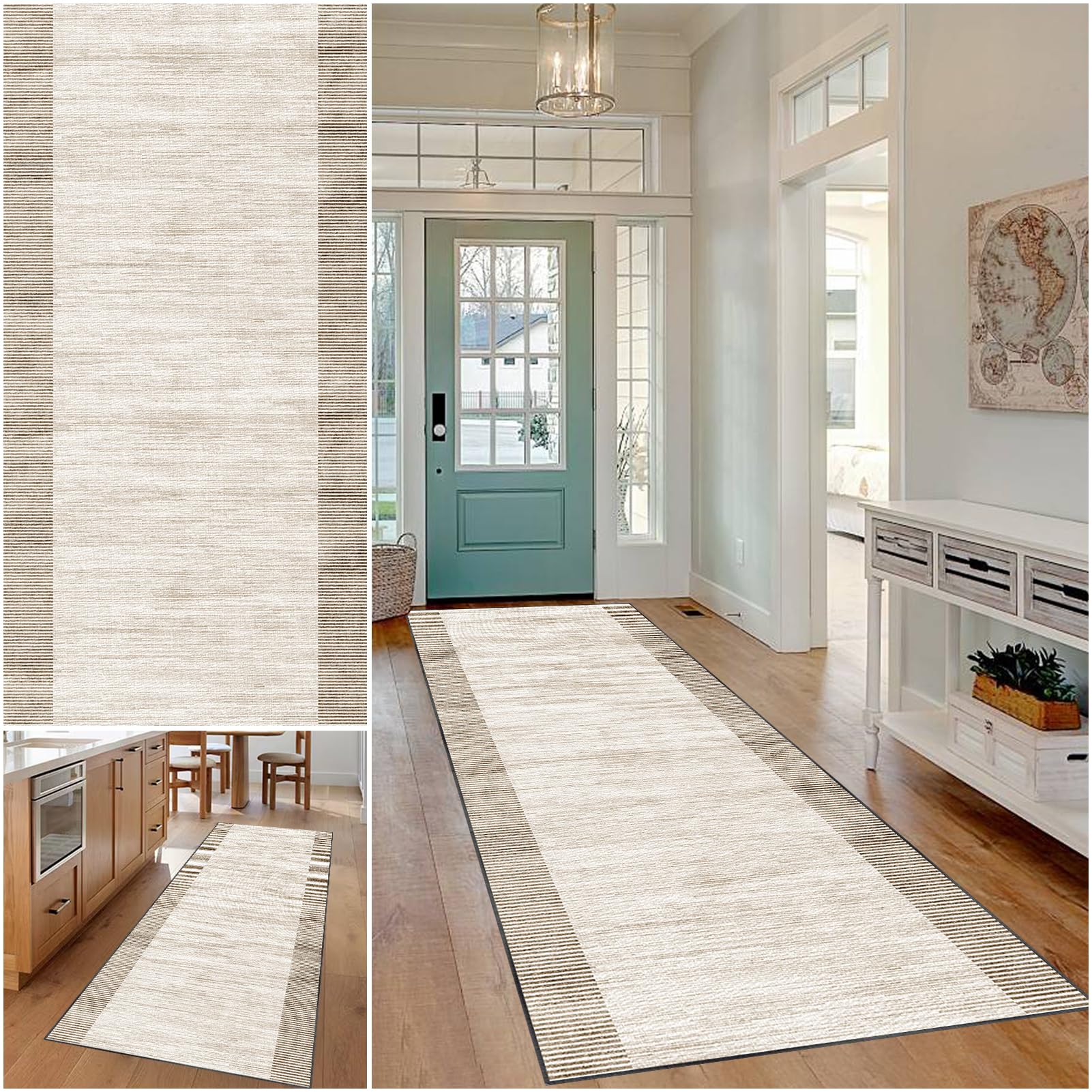 Produktbild von Küchenläufer Küchenteppich 120 X 220 Cm Waschbar Rutschfest Flur Teppich Läufer Teppich Küche Flur Küchenmatte Für Küche Teppichläufer Flur