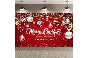 Christmas Backdrop for Wall - Merry Christmas Party Decoration