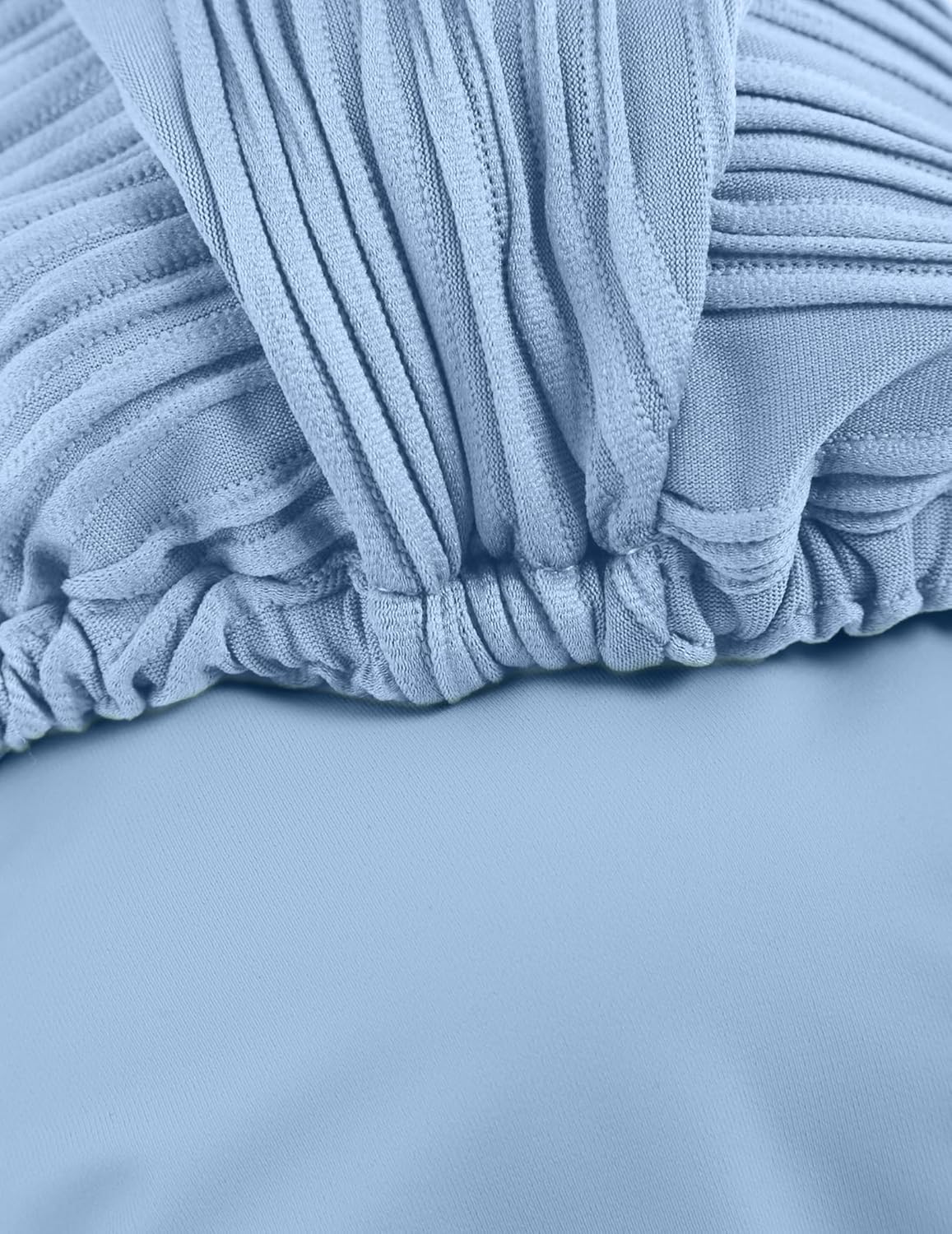 ZAFUL Bikini Sets for Women Halter Two Piece Swimsuit Ribbed High Cut Tie Side Thong Bathing Suit Sexy Padded Swimwear - Image 6