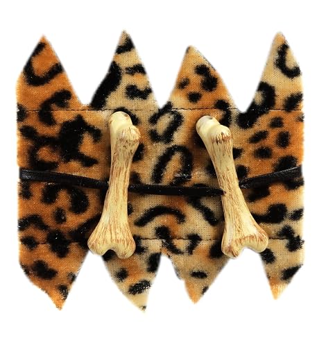 Pulsera hueso y piel leopardo Cualquier día