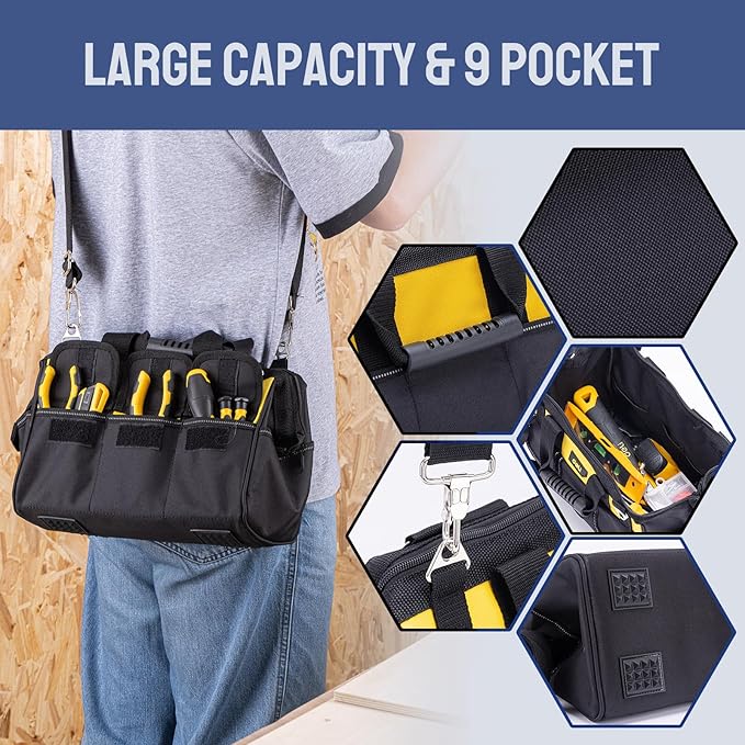 Kit de Herramientas DELI 355 Piezas con Bolsa de Almacenamiento Amarilla miniatura 3