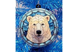 Celebrate the Holidays with our Enchanting Polar Bear Christmas Ornaments