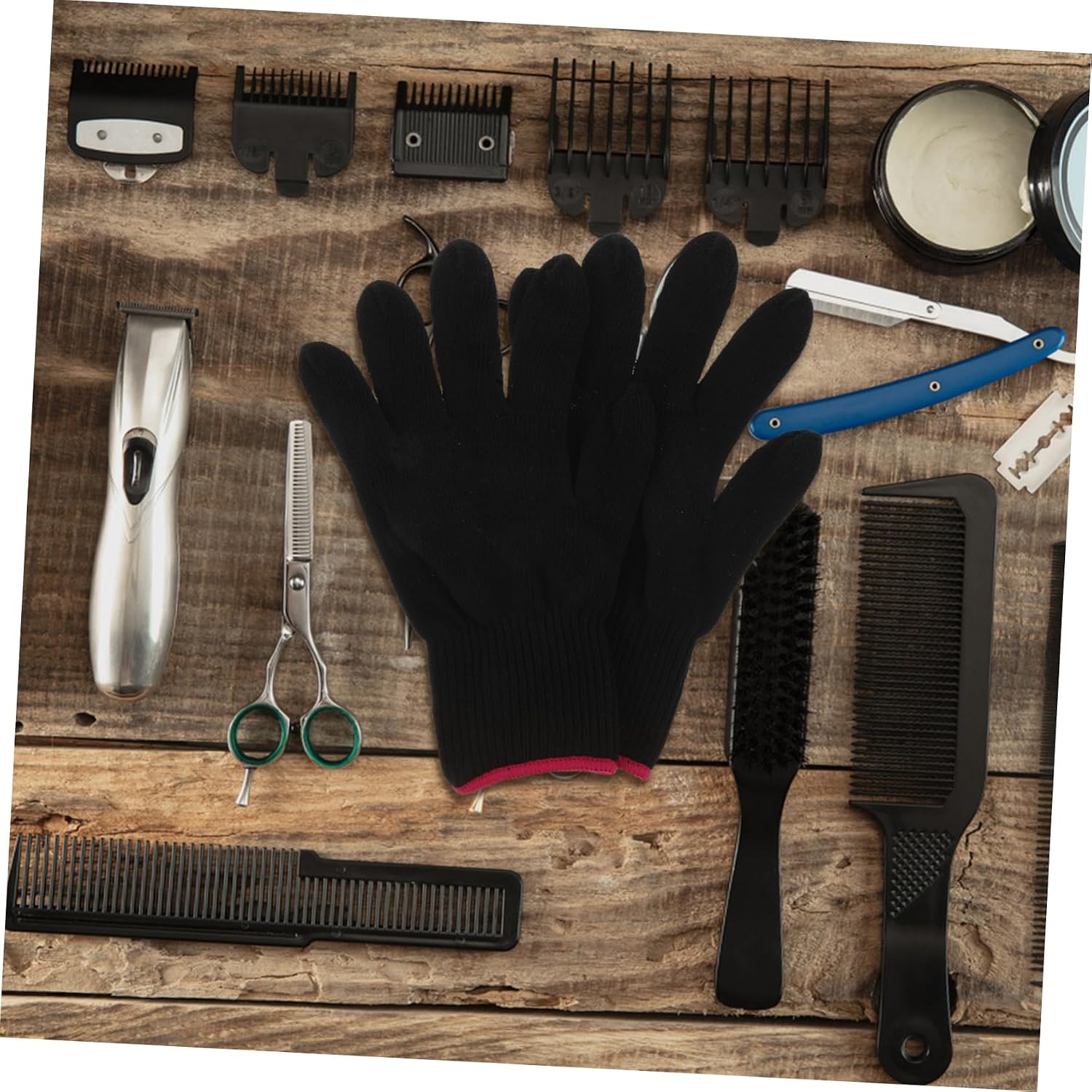Barber Shop Heatproof Mitts Heat Blocking Thermal Gloves for Hair Styling Flat Iron Curling Wand High Temp Protection