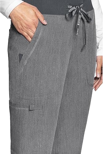 Miniatura 3 de Med Couture Pantalones de Uniforme Médico (Scrubs) para Mujeres Pantalones Cargo Jogger con 5 Bolsillos, Ligeros, Ultra Suaves, Tela Elástica