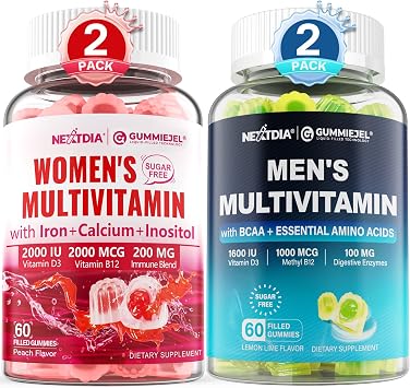 Nextdia Womens Multivitamin Gummies 120 Count + Mens Multivitamin Gummies 120 Count