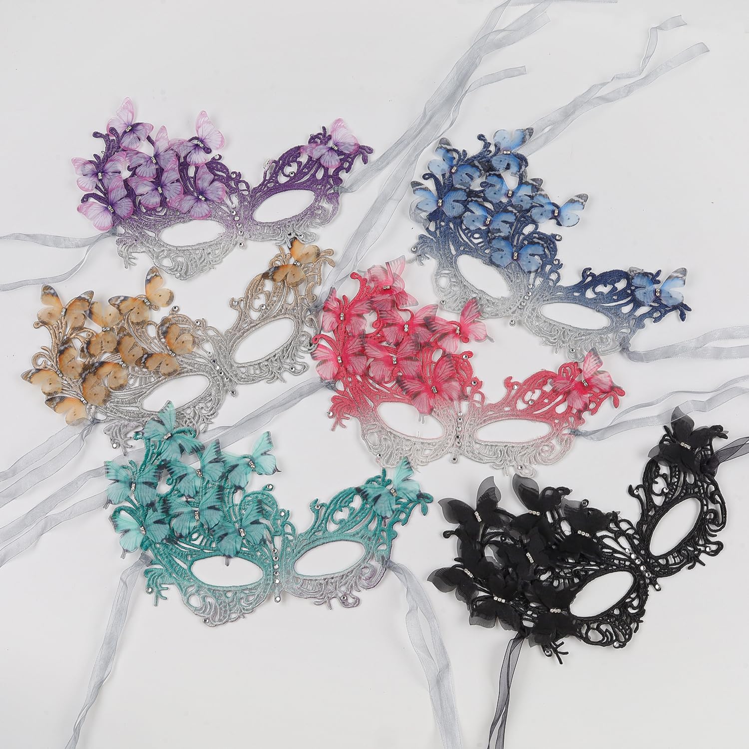 pink halloween Masquerade mask for women and girls - Mardi Gras butterfly mask for halloween Costume parties - Image 7