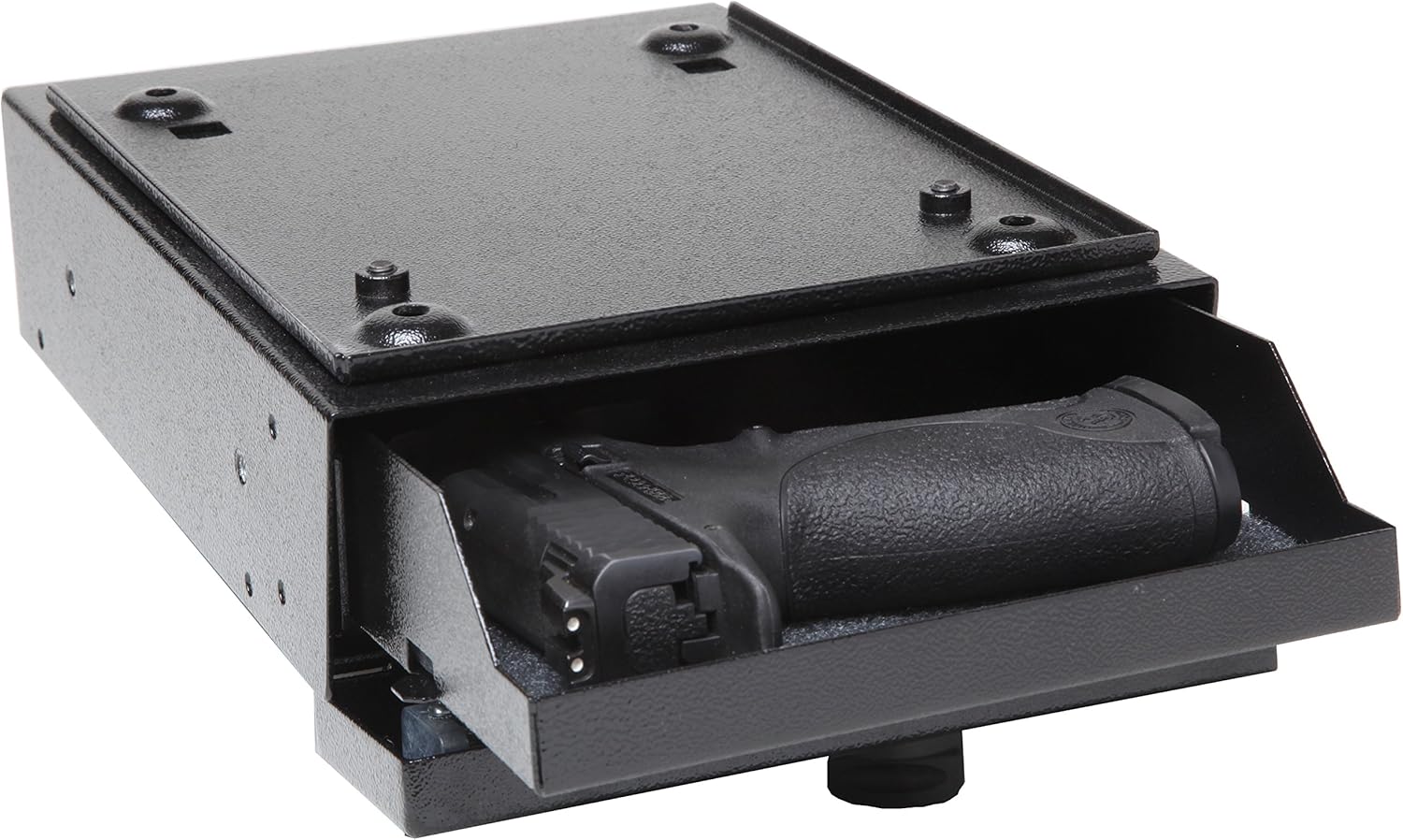 V-Line 2597-S Desk Mate Keyless Security Box with Quick Release Mounting Bracket (Black)