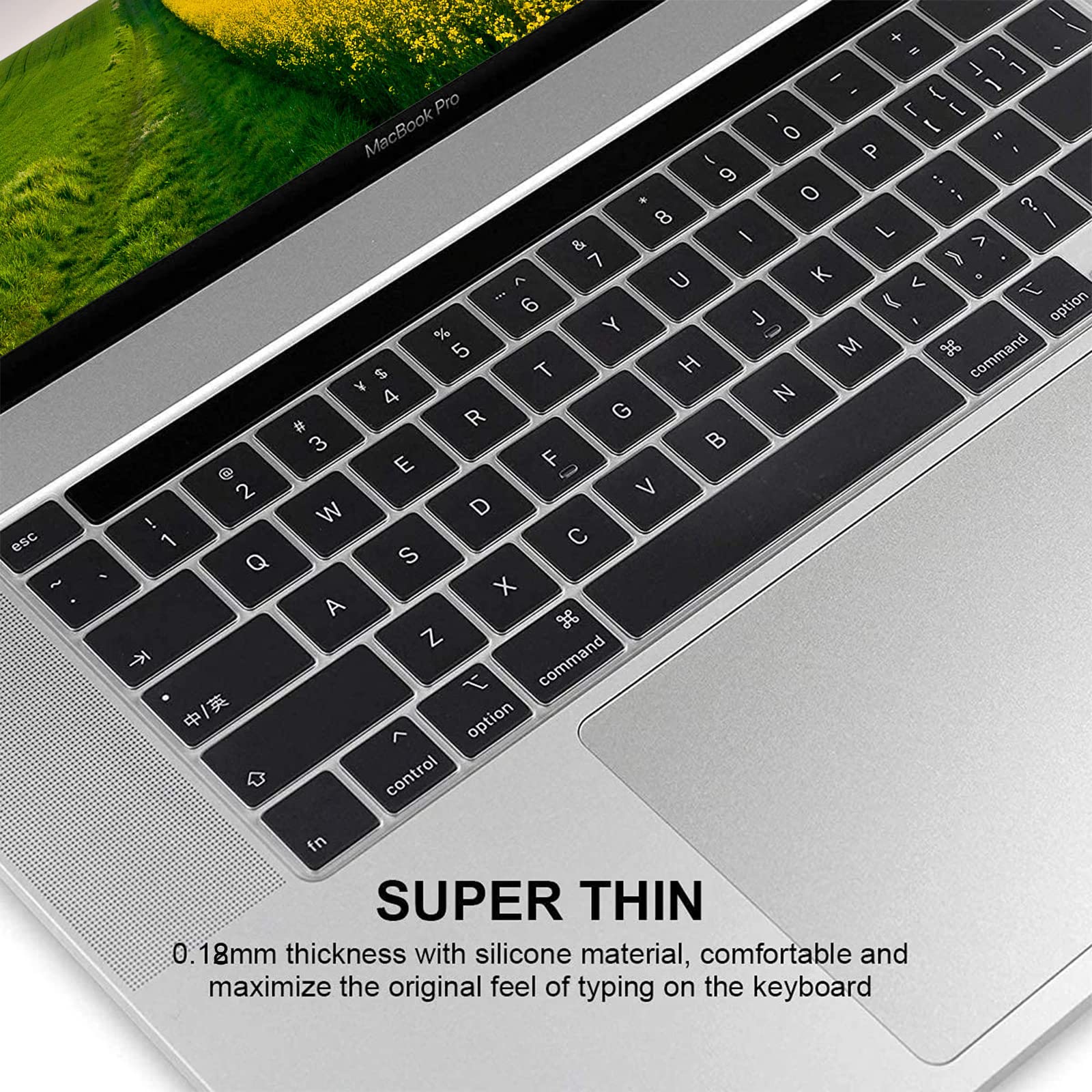 Clear Ultra Thin TPU Keyboard Cover for 2022 MacBook Pro 13