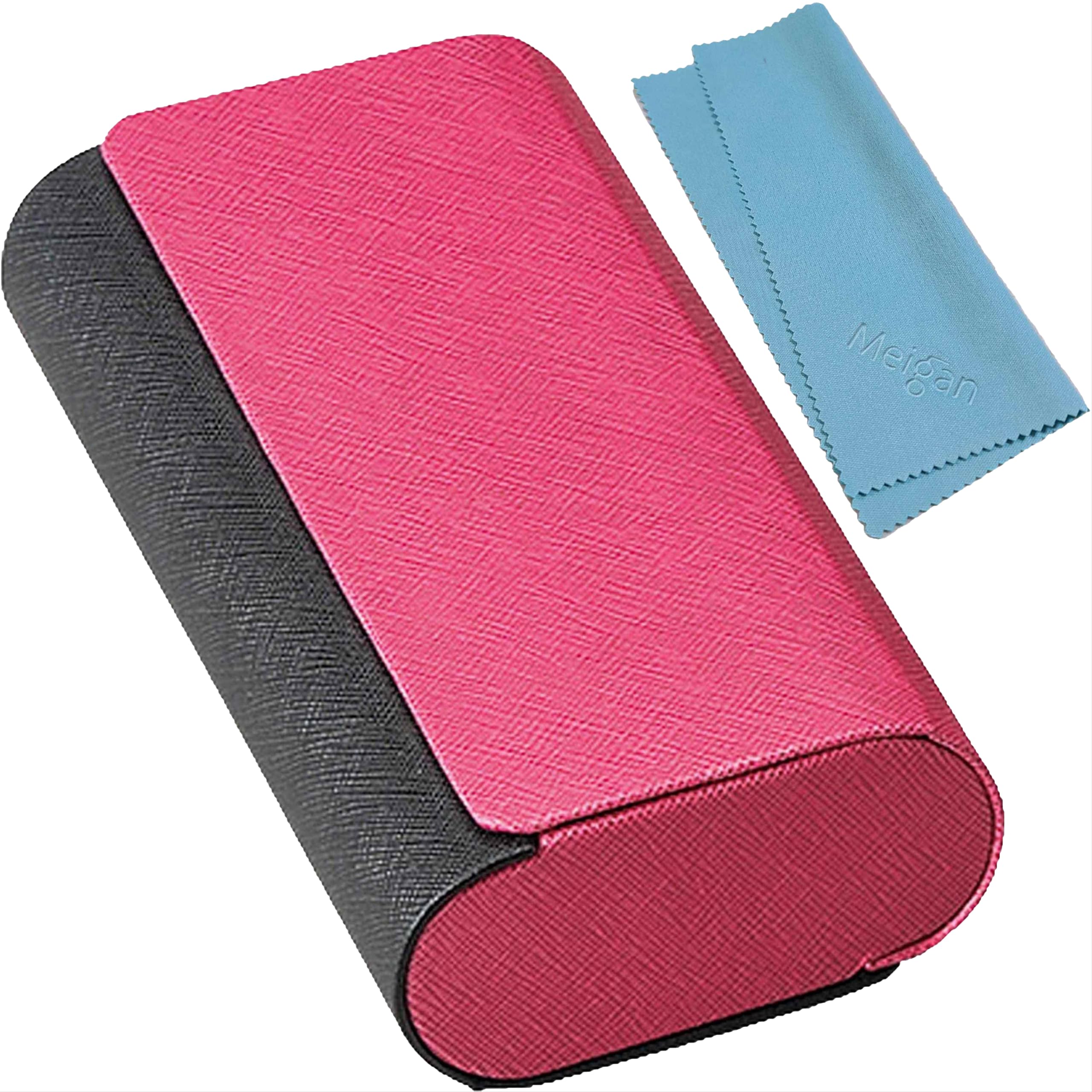 Amazon.co.jp: メイガン(Meigan)メガネ が 2本 収納 できる! レザー調