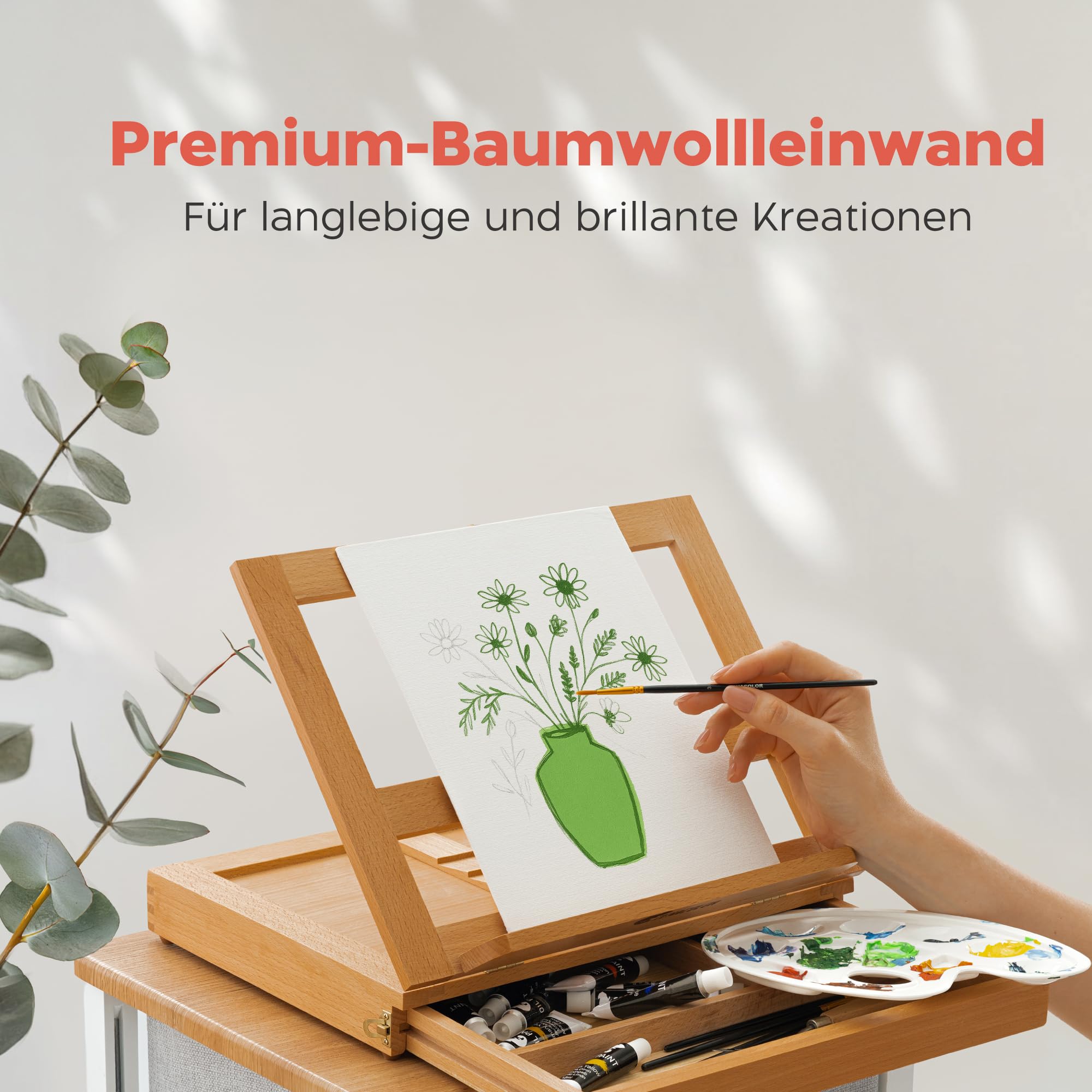 Zenacolor Leinwand Zum Bemalen 3 Größen (30 Stück) - Leinwände Set 280 g/m² 100% Baumwolle - Für Acrylfarbe, Ölmalerei, Gouache