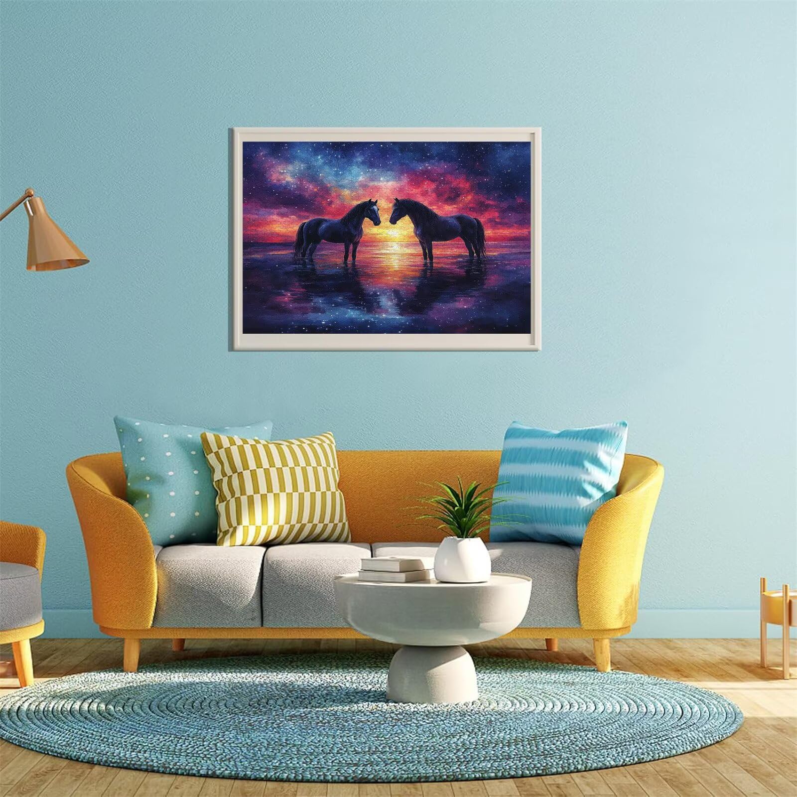 Pferd Puzzle für Erwachsene Kinder Anspruchsvoll 5000 Teile Impossible Klassische Puzzles Schwer Sternenhimmel ab 8 9 10 Jahre für Mädchen Jungen Jigsaw Kunst Educa, für Geschenke 105x156cm t-633