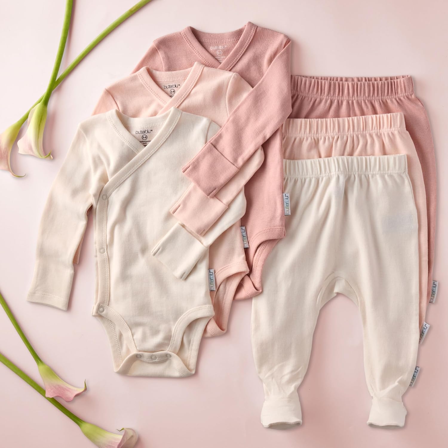 Unisex-Baby Fallon 3-Pack Footed Pants 100% Organic Cotton Bottoms for Baby Boys & Girls - Image 3