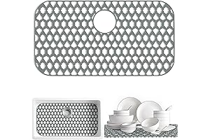 Grid Sink Mat for Kitchen Sink (30"x16", Rear Drain)