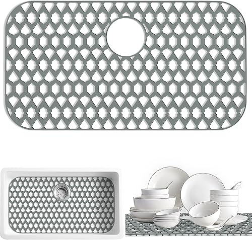 Protectores de fregadero para fregadero de cocina, accesorio para fregadero de cocina, alfombrillas de silicona para colador de acero inoxidable