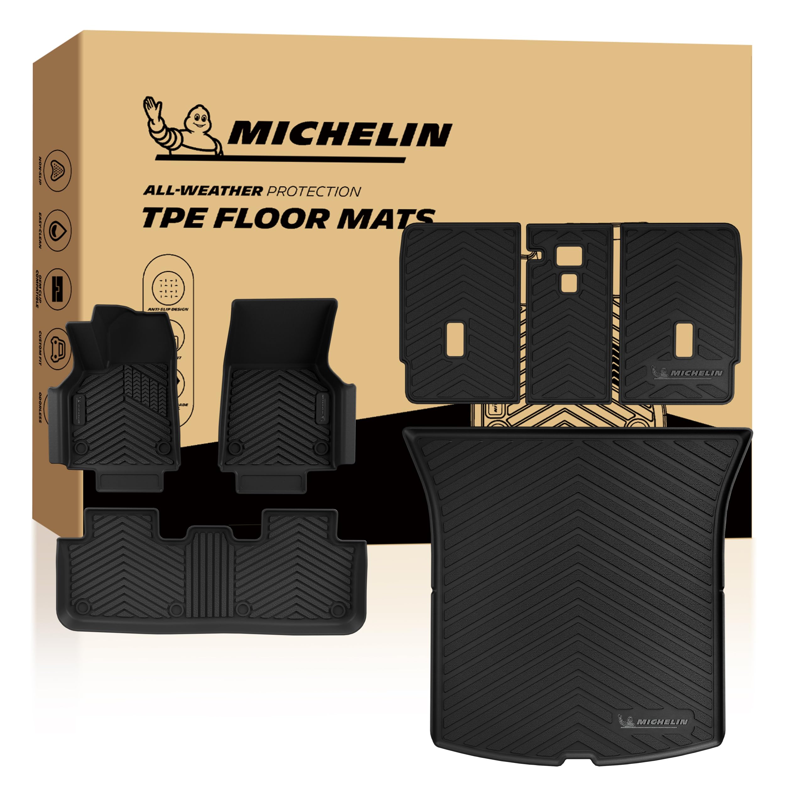 Michelin Vehicle Mat for 2025-2027 Tesla Model Y Juniper 5 Seat (7 Piece)