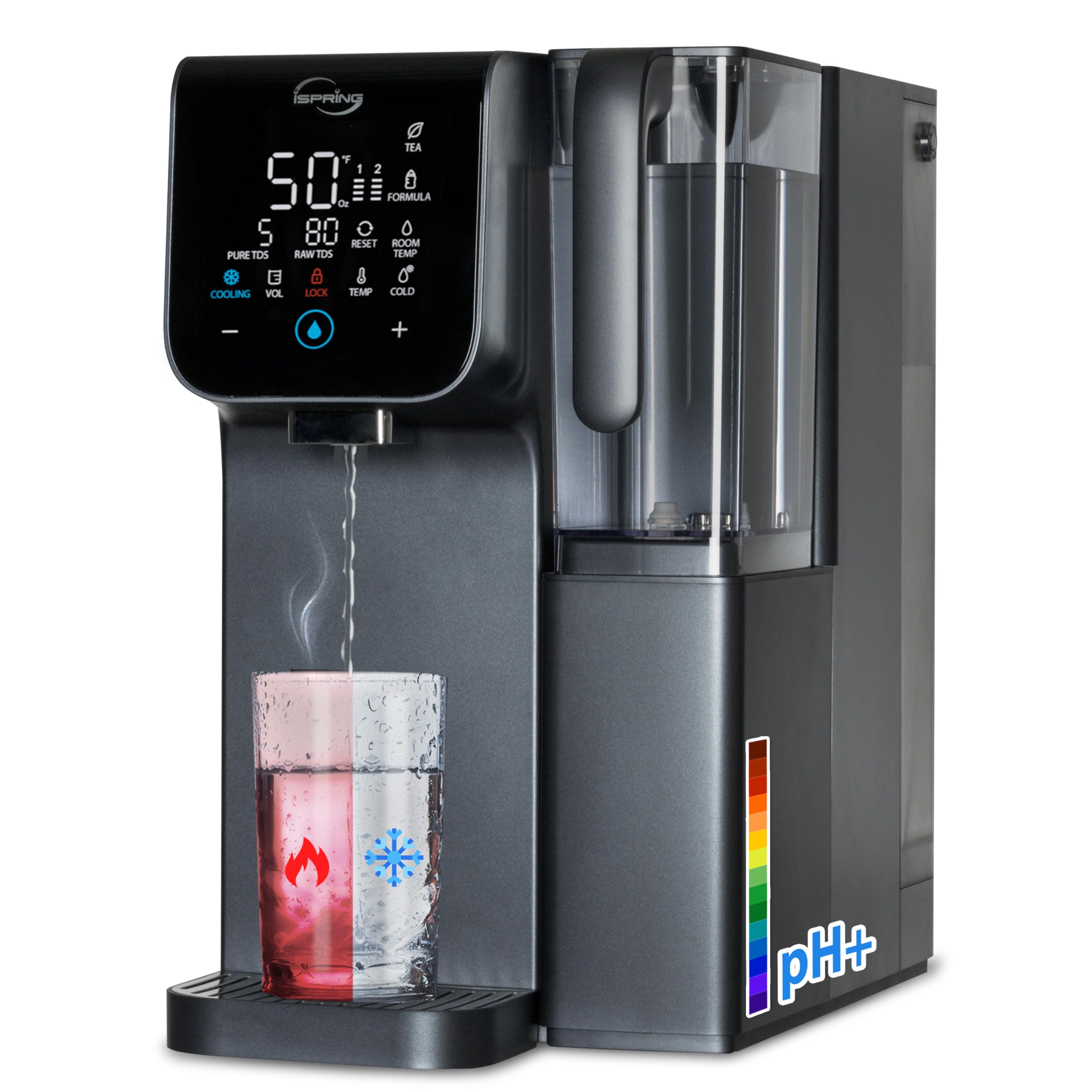iSpring RCD100HCG-E Countertop Hot and Cold Reverse Osmosis Water Dispenser