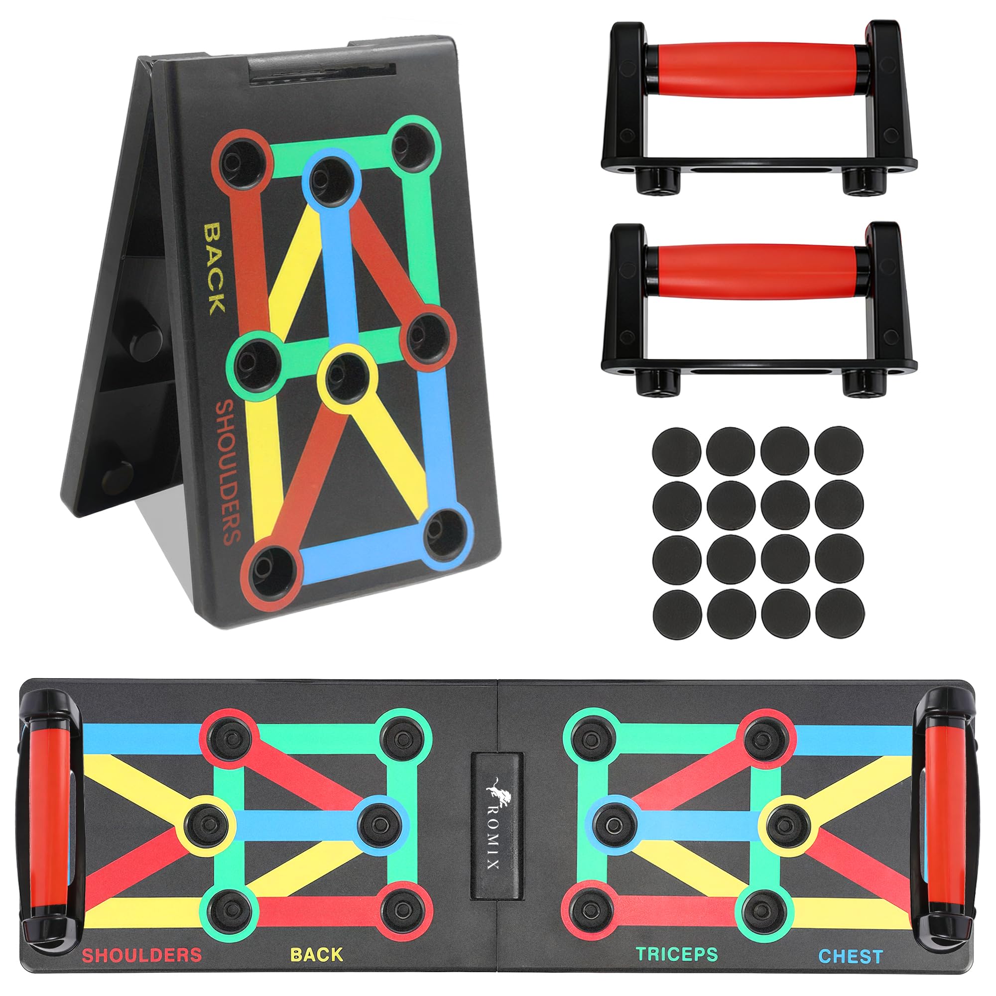 Flintronic Planche Push Up 16 En 1, Push Up Board Pliable, Planche A Pompe Avec Poignées, Planche Pompe à Domicile Portable Pour Pratiquer épaules, Poitrine, Entraînement Complet Du Corps